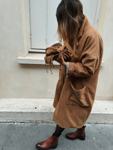 Charger l&#39;image dans la galerie, Manteau Boyfriend Izia laine et cachemire caramel