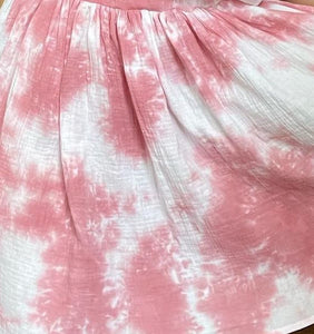 Short Joplin rose - coton Vichy ou gaze de coton tie and dye