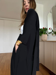 Kimono Nina twill viscose noire